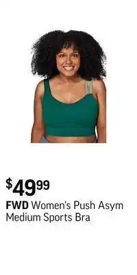 Sport Chek Women's push asym medium sports bra offer