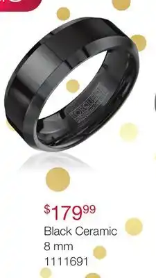 Charm Diamond 8mm black ceramic band offer