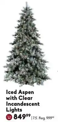 Sheridan Nurseries Iced aspen with clear incandescent lights offer