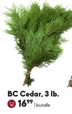 Bc cedar, 3 lb