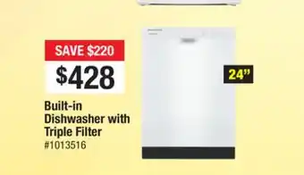 Bad Boy Superstore Built-in dishwasher with triple filter offer