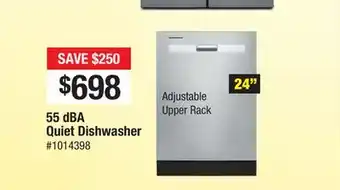55 dba quiet dishwasher