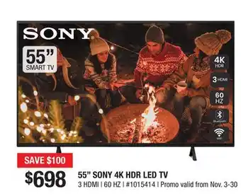 Bad Boy Superstore 55 sony 4k hdr led tv offer