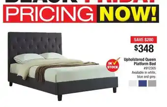 Bad Boy Superstore Upholstered queen platform bed offer