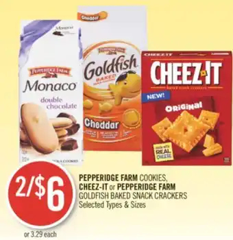 Shoppers Drug Mart Pepperidge farm cookies, cheez-it or pepperidge farm goldfish baked snack crackers offer