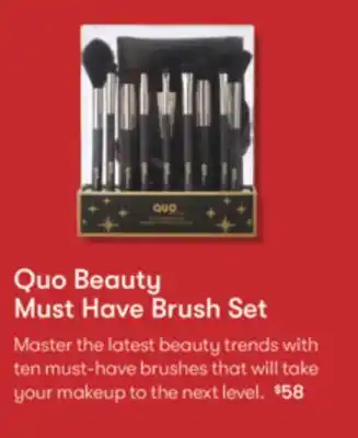 Shoppers Drug Mart Quo beauty must have brush set offer