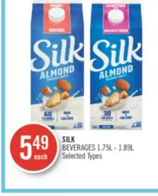 Shoppers Drug Mart Silk beverages offer
