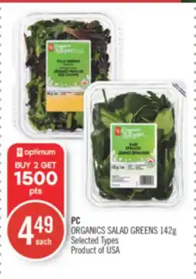 Shoppers Drug Mart Pc organics salad greens offer