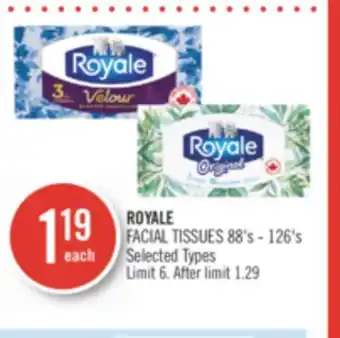 Shoppers Drug Mart Royale facial tissues offer