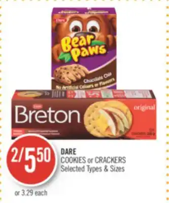 Shoppers Drug Mart Dare cookies or crackers offer