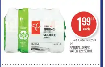 Shoppers Drug Mart Pc natural spring water offer