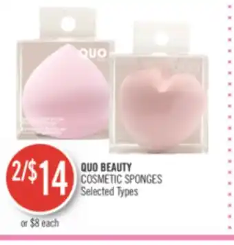 Shoppers Drug Mart Quo beauty cosmetic sponges offer