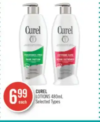 Shoppers Drug Mart Curel lotions offer