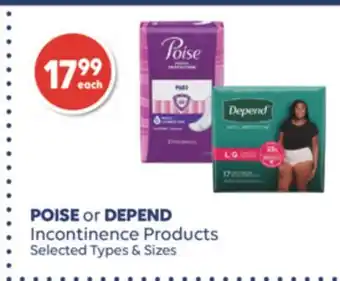 Shoppers Drug Mart Poise or depend incontinence products offer