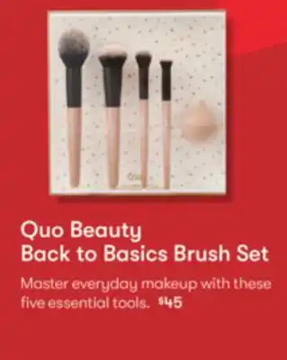 Shoppers Drug Mart Quo beauty back to basics brush set offer