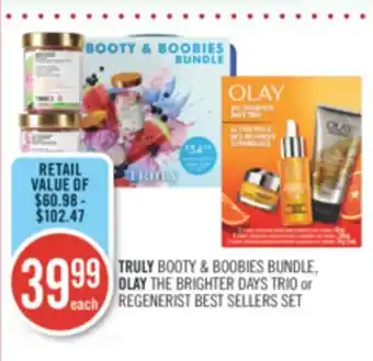 Shoppers Drug Mart Truly booty & boobies bundle, olay the brighter days trio or regenerist best sellers set offer
