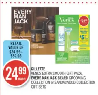 Shoppers Drug Mart Gillette venus extra smooth gift pack, every man jack beard grooming offer