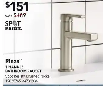 RONA Moen rinza 1 handle bathroom faucet offer