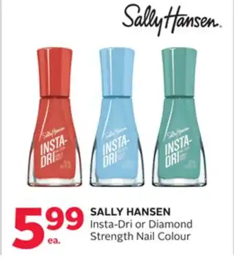 Rexall Sally hansen insta-dri or diamond strength nail colour offer