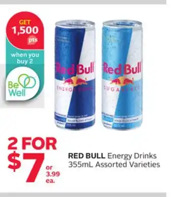 Rexall Red bull energy drinks offer