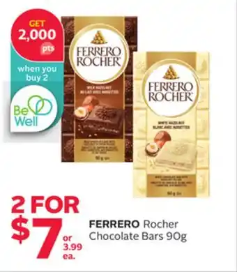 Rexall Ferrero rocher chocolate bars offer