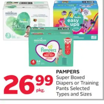 Rexall Pampers super boxed diapers or training pants offer