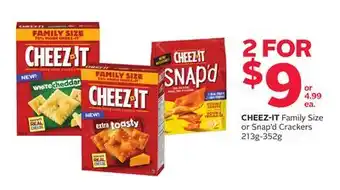 Rexall Cheez-it family size or snap'd crackers offer