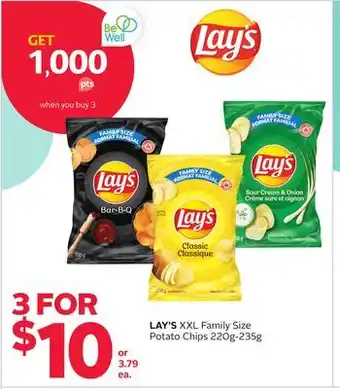 Rexall Lay's xxl family size potato chips offer