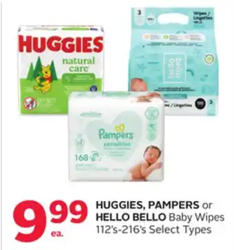 Rexall Huggies, pampers or hello bello baby wipes offer