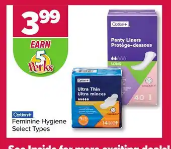 PharmaChoice Option+ feminine hygiene offer