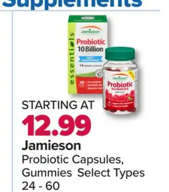 PharmaChoice Jamieson probiotic capsules offer