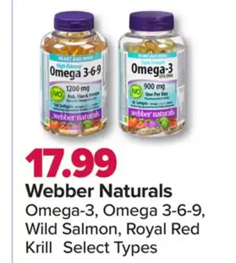 PharmaChoice Webber naturals omega-3, omega 3-6-9, wild salmon, royal red krill offer