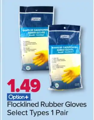 PharmaChoice Option+ flocklined rubber gloves offer