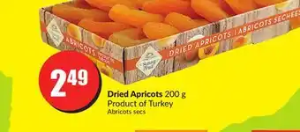 FreshCo Dried apricots 200 g product of turkey offer