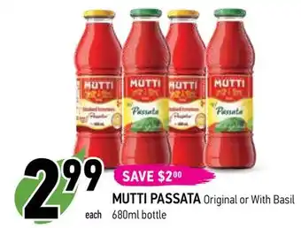 Coppa's Fresh Market Mutti passata offer
