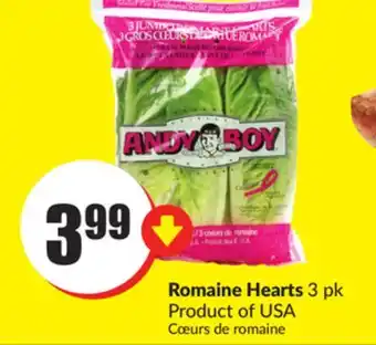 Chalo FreshCo Romaine hearts 3 pk product of usa offer