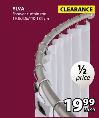 JYSK Ylva shower curtain rod offer