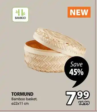 JYSK Tormund bamboo basket offer