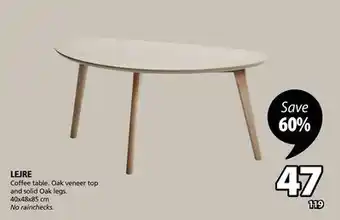 JYSK Lejre coffee table offer