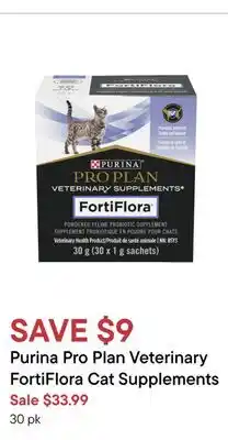 Petvalu Purina pro plan veterinary fortiflora cat supplements offer