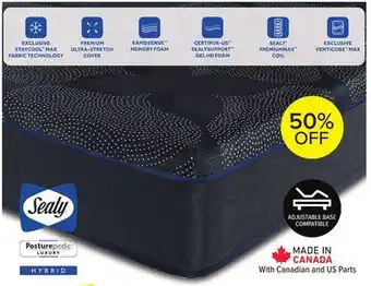 Leon's Sealy posturepedic luxury hybrid aneira firm full mattress offer