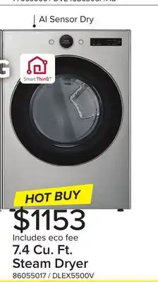 Leon's 7.4 cu. ft. steam dryer offer