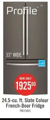 The Brick Profile 24.5 cu. ft. french-door refrigerator with space-saving icemaker pne25nmlkes offer