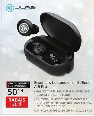 The Source Écouteurs-boutons sans fil jbuds air pro jlab offer