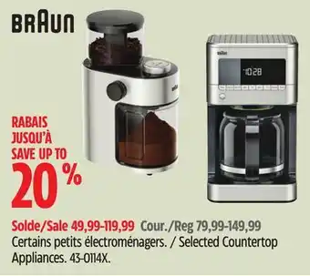Canadian Tire Braun selected countertop appliances offer