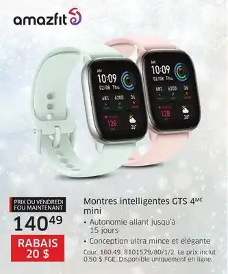 The Source Montres intelligentes gts 4mc mini amazfit offer