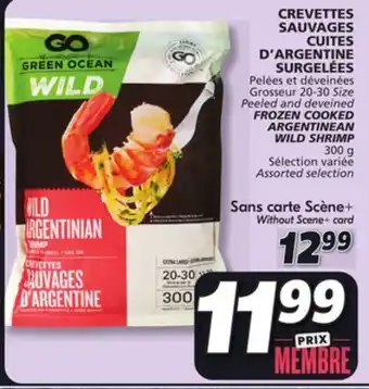 IGA Frozen cooked argentinean wild shrimp offer