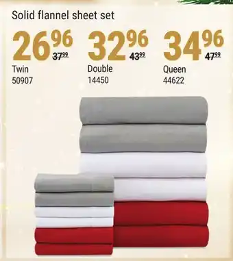Rossy Solid flannel sheet set offer