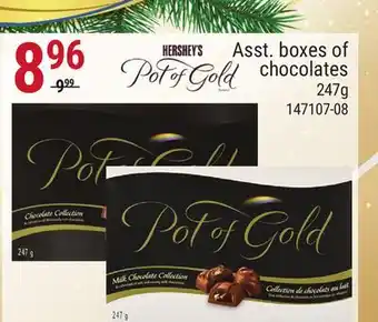Rossy Hershey's pot of gold asst. boxes of chocolates offer