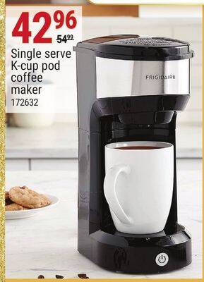 Rossy Frigidaire single serve k-cup pod coffee maker offer